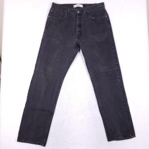 Levi's 505 Regular Fit Straight Leg Jeans 38x34 Black
